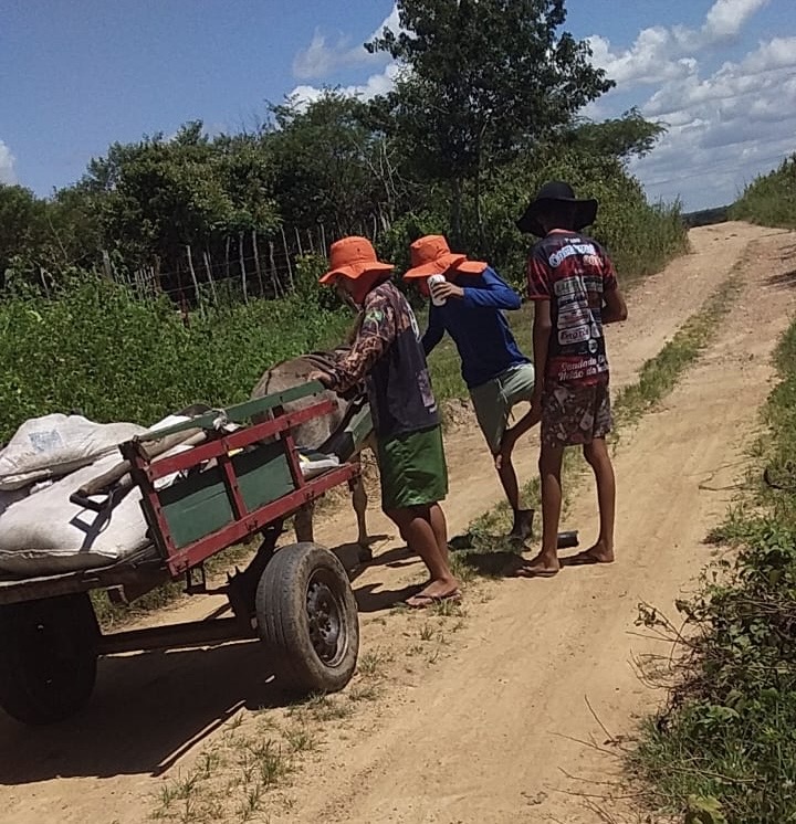 Moradores de Quixinxé improvisam conserto de estrada e pedem apoio da prefeitura