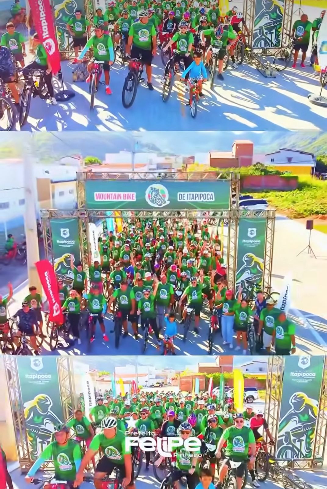 Prefeito Felipe Pinheiro Inaugura Pavimentação e Calçadas com Passeio Ciclístico no Bairro Boa Vista, em Itapipoca.